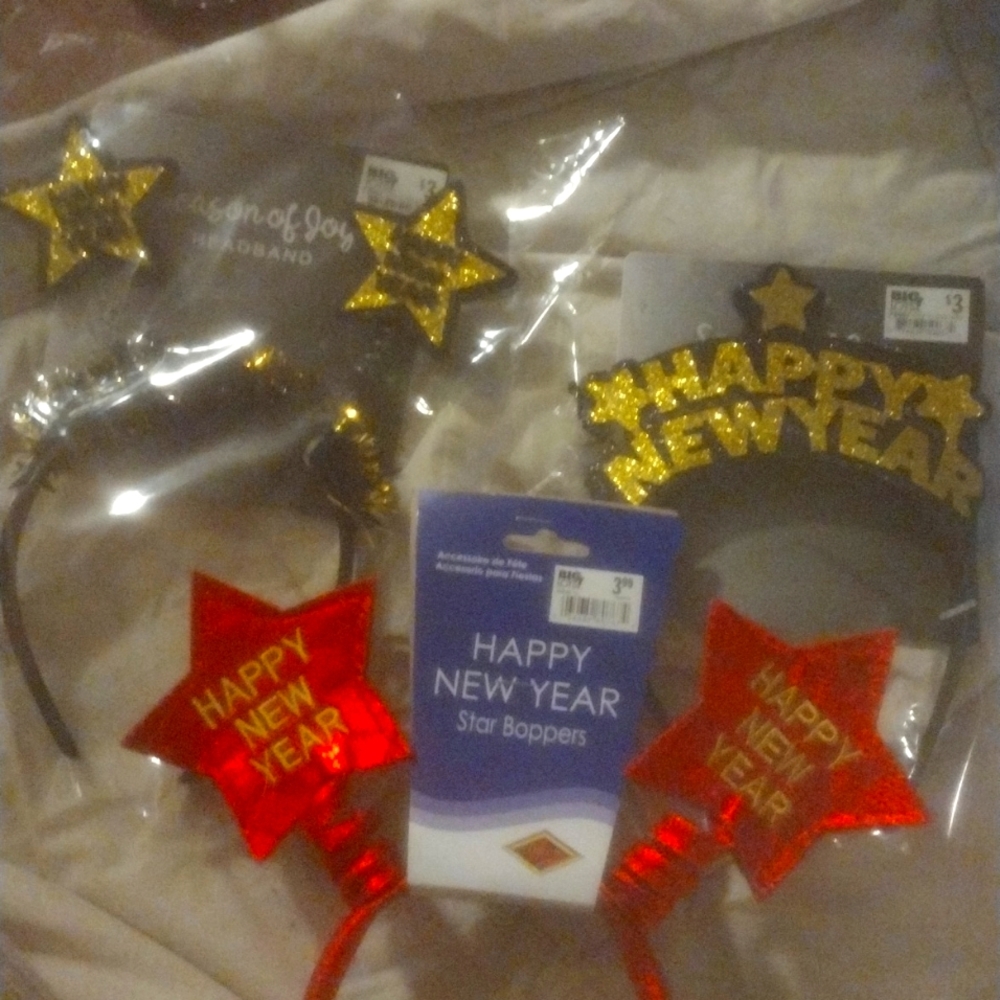 Happy new years head bands